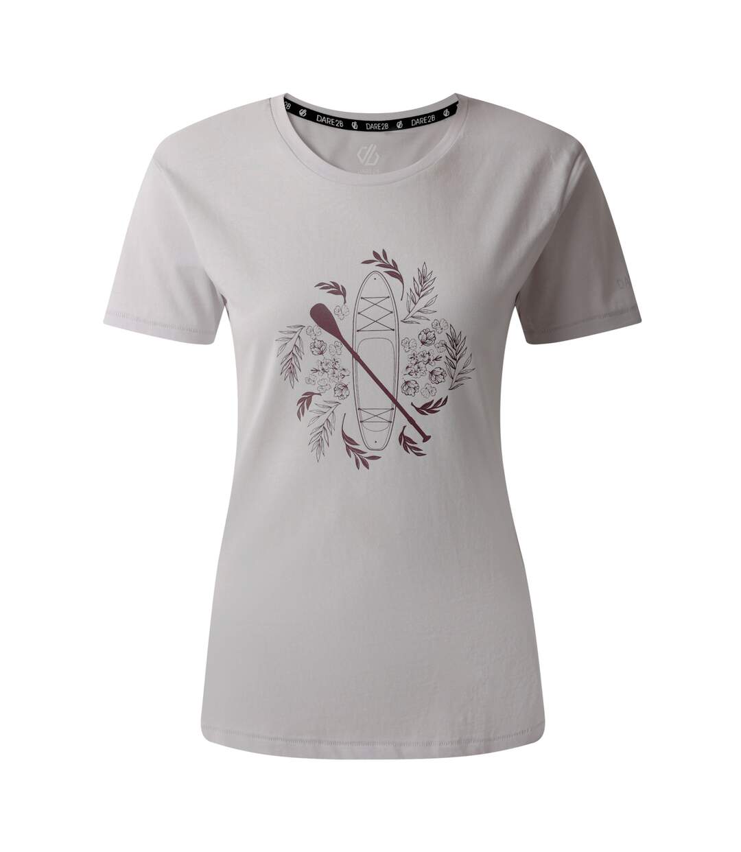 Womens/ladies Transquility Iii Boat T-shirt Lilac Hint Dare 2B-2