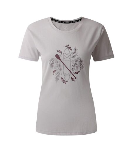 Womens/ladies Transquility Iii Boat T-shirt Lilac Hint Dare 2B