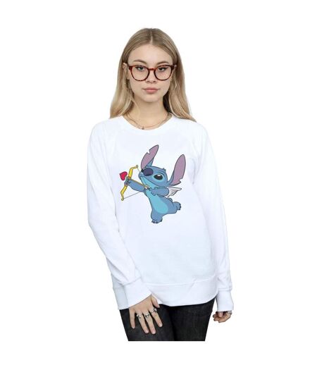 Disney - Sweat LILO AND STITCH STITCH CUPID VALENTINES - Femme (Blanc) - UTBI22494