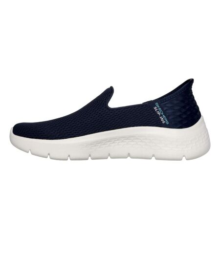 Womens/ladies go walk flex slip-on trainers navy/white Skechers