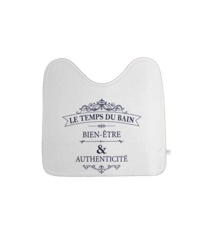 Tapis Contour WC Imprimé Vintage 45x45cm Blanc