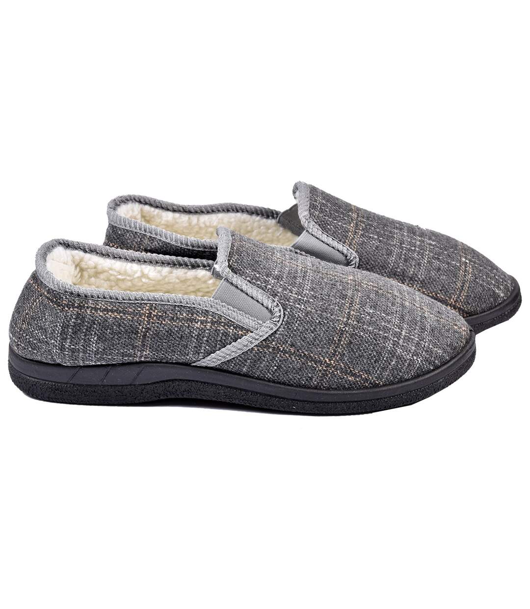 CHARENTAISE Homme Pantoufle PREMIUM MU6092 GRIS