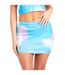 Womens/ladies Tie Dye Mini Skirt Blue Missy Empire-2