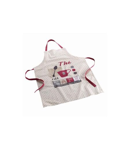 Tablier de Cuisine Imprimé Déjeuner 84cm Taupe