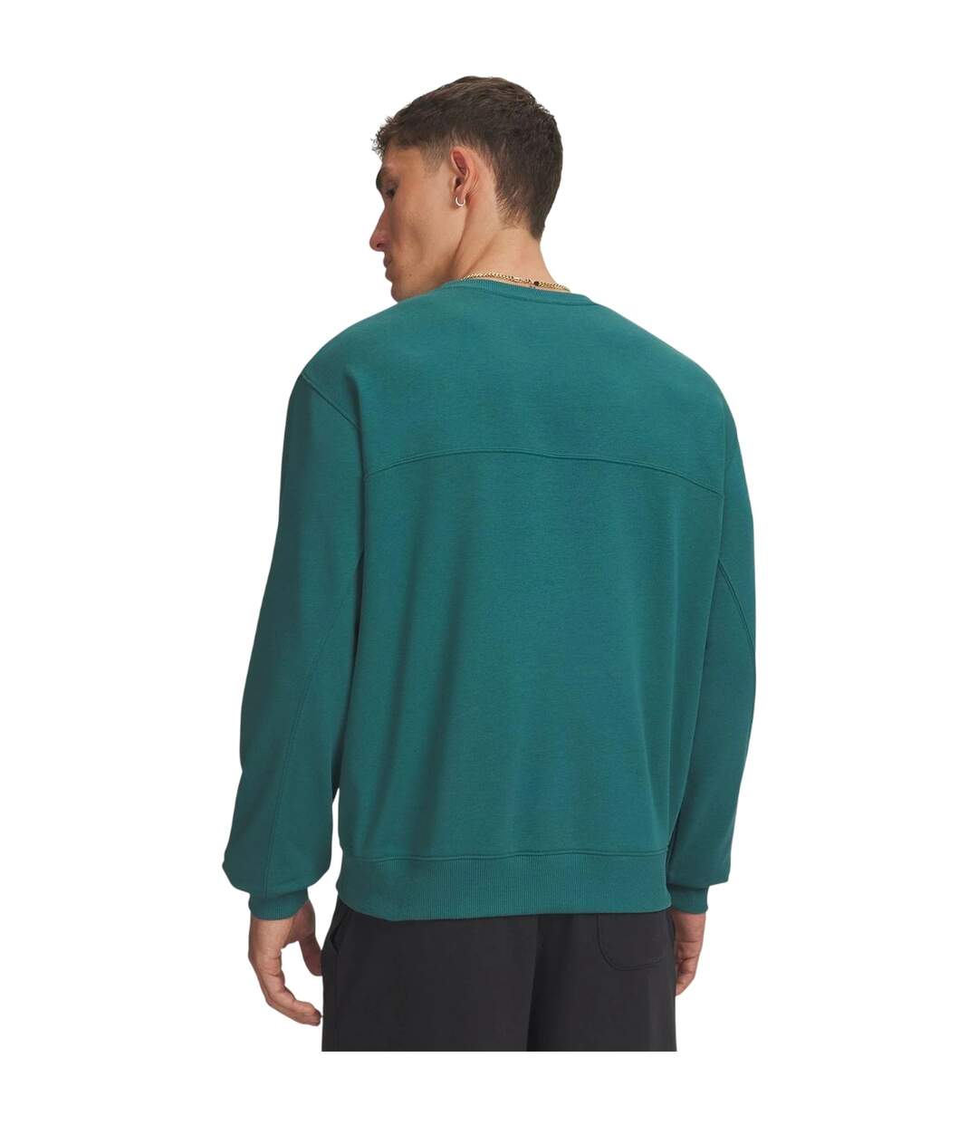 Sweat Rival Homme Vert Noir Under Armour-2