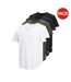 Pack Of 5  Mens Noa Crew Neck T-shirt  White Black Navy Forest Jack And Jones-2