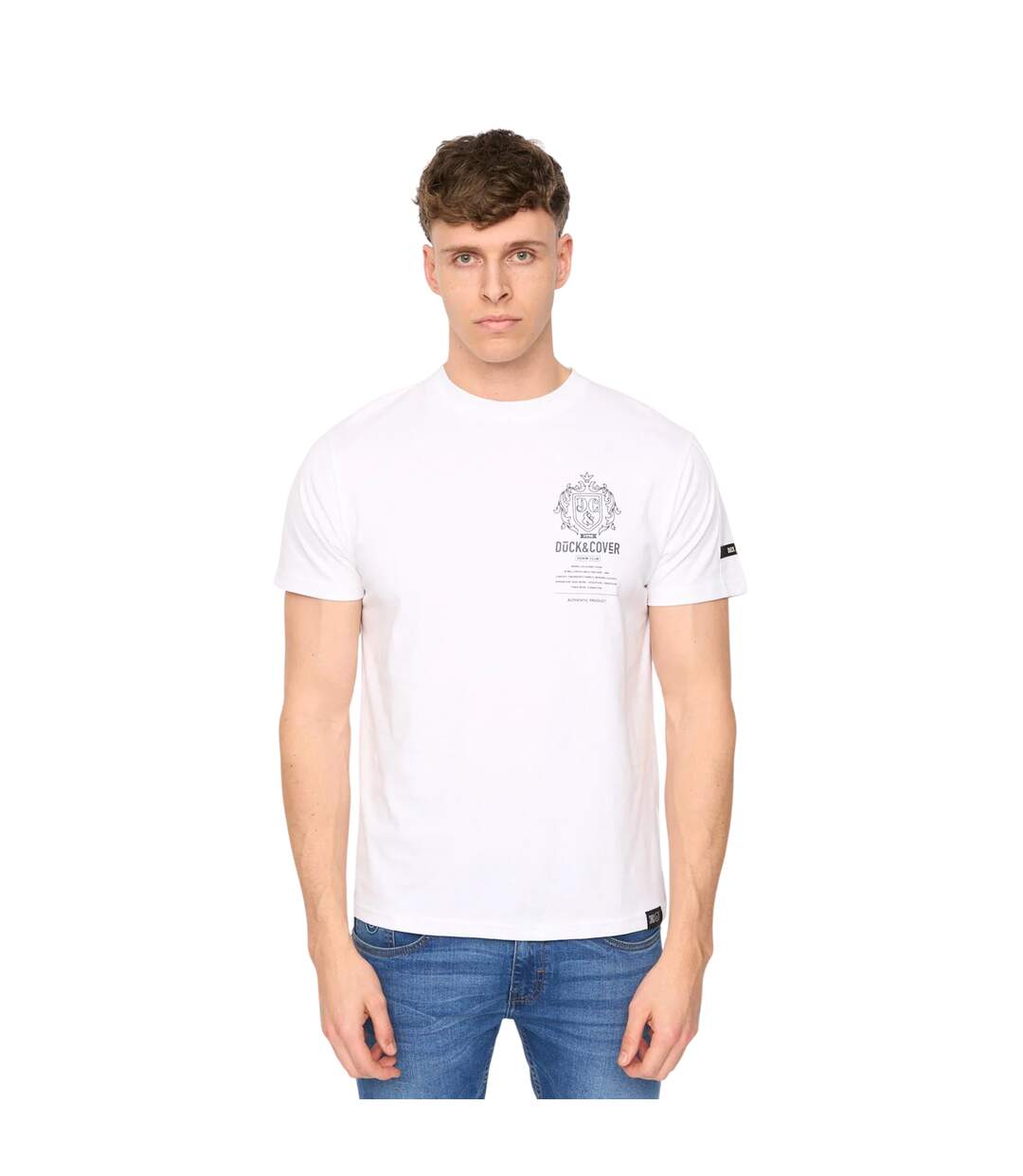 Mens Stoneham Brushed Cotton T-shirt White Duck And Cover-2
