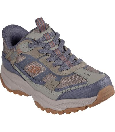 Mens viking at suede hiking shoes olive/grey Skechers