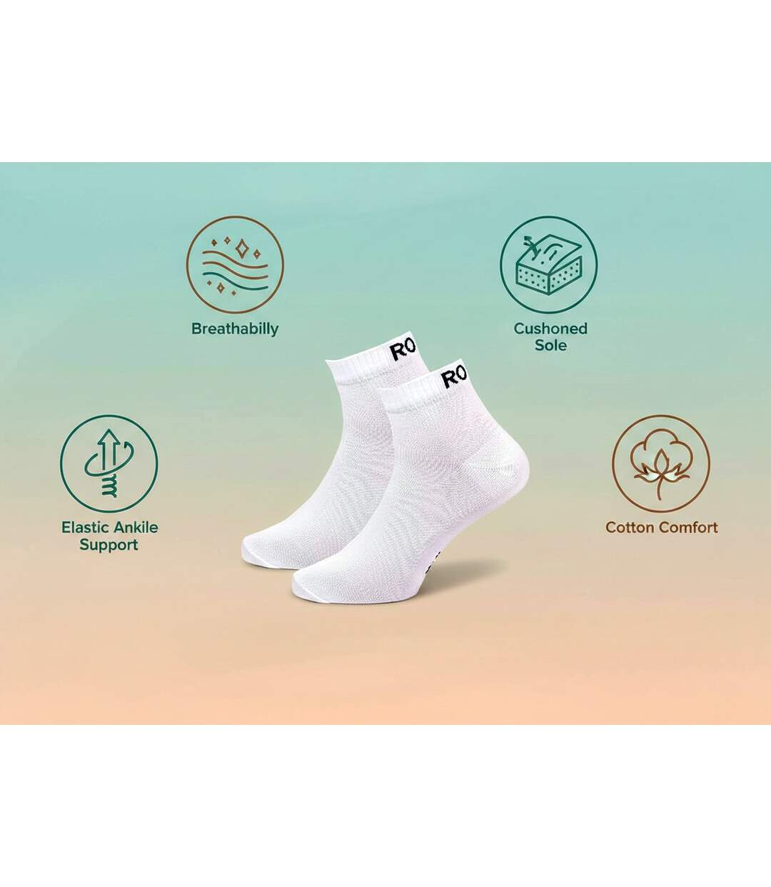 ROXY Lot Chaussettes Courtes Quarter – Pack de 6 Paires-5