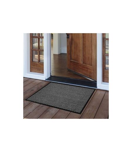 Tapis d'Entrée Anti-Poussière Julius 50x80cm Noir & Gris