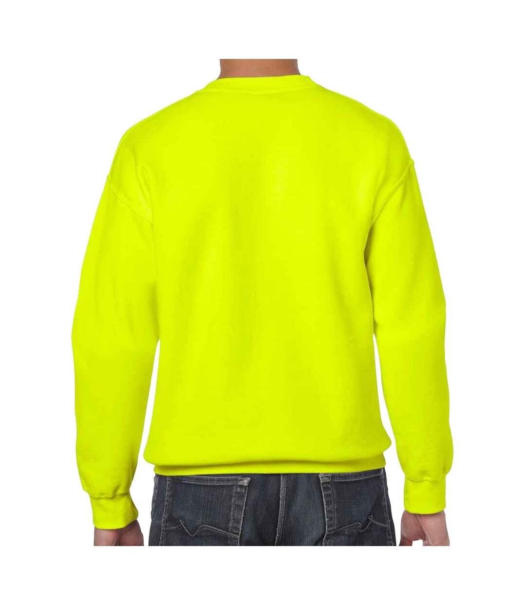 Sweat heavy blend homme vert fluo Gildan-2