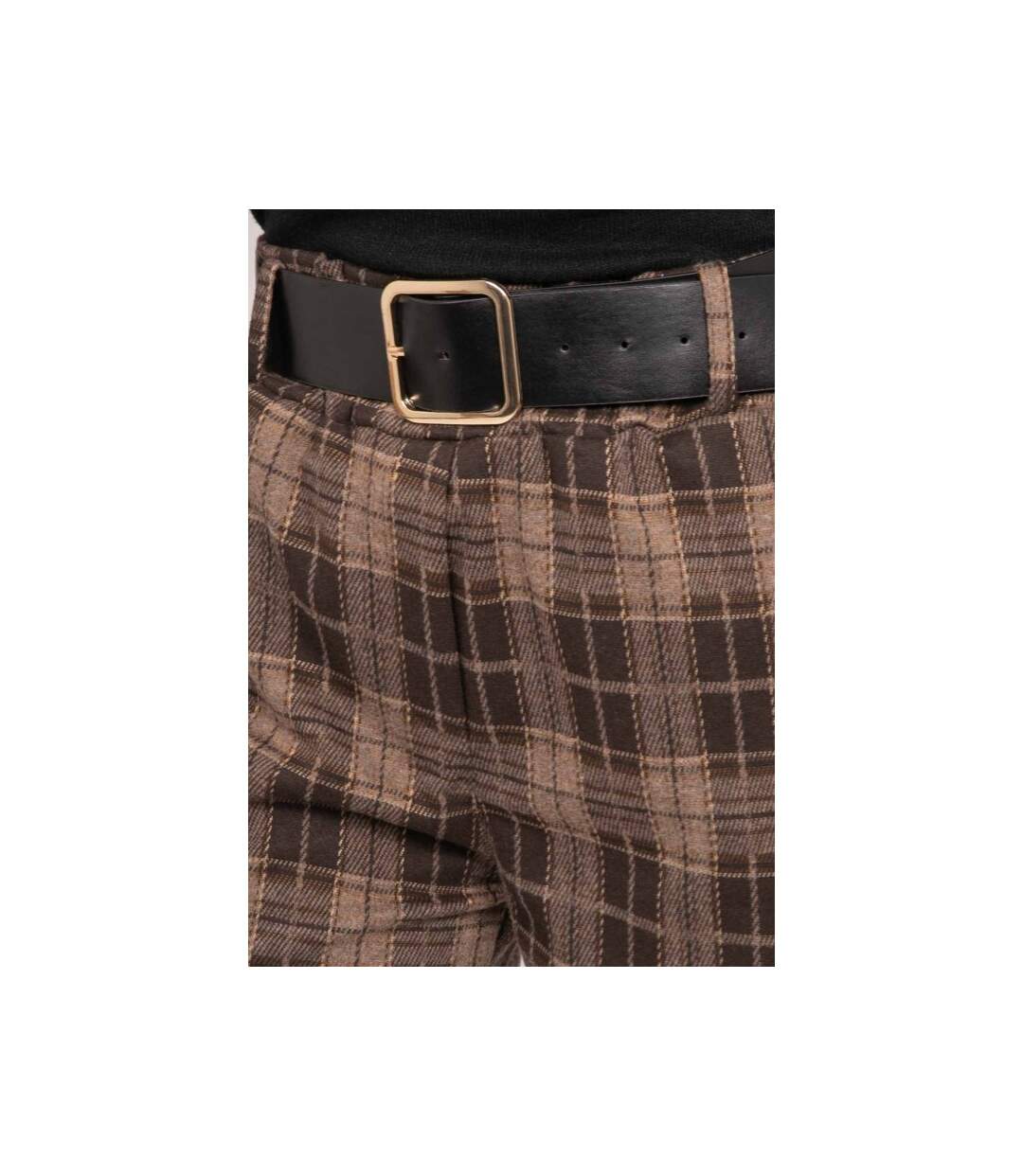 Short carreaux ceinturé XELINE - Dona X Lisa-3