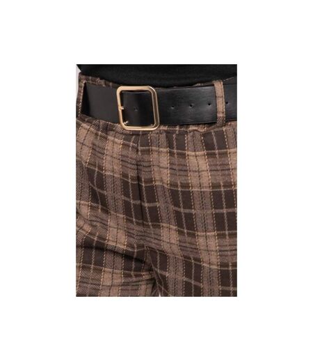 Short carreaux ceinturé XELINE - Dona X Lisa