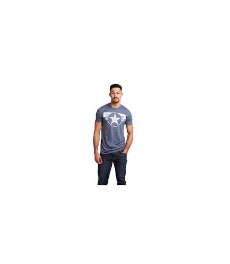 T-shirt Homme Bleu Captain America
