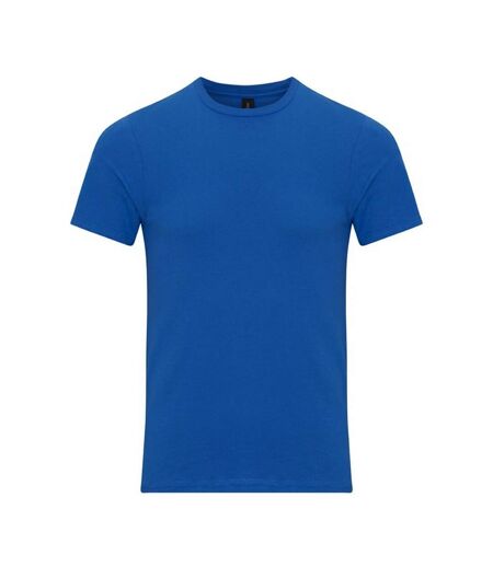 Unisex adult enzyme washed t-shirt royal blue Gildan