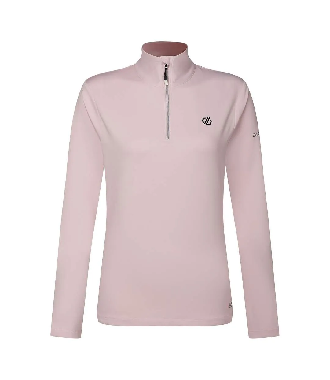 Haut De Sport Uni Et Extensible À Col Montant Zippé Lowline Femme Rose Pâle Dare 2B-2