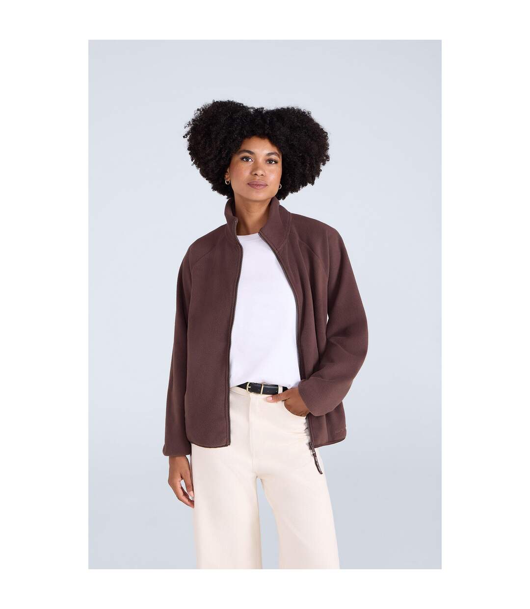 Veste Polaire Stockholm Femme Marron Animal-1