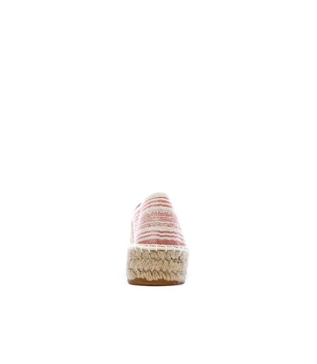 Espadrilles blanches/rouges femme pare gabia aduna