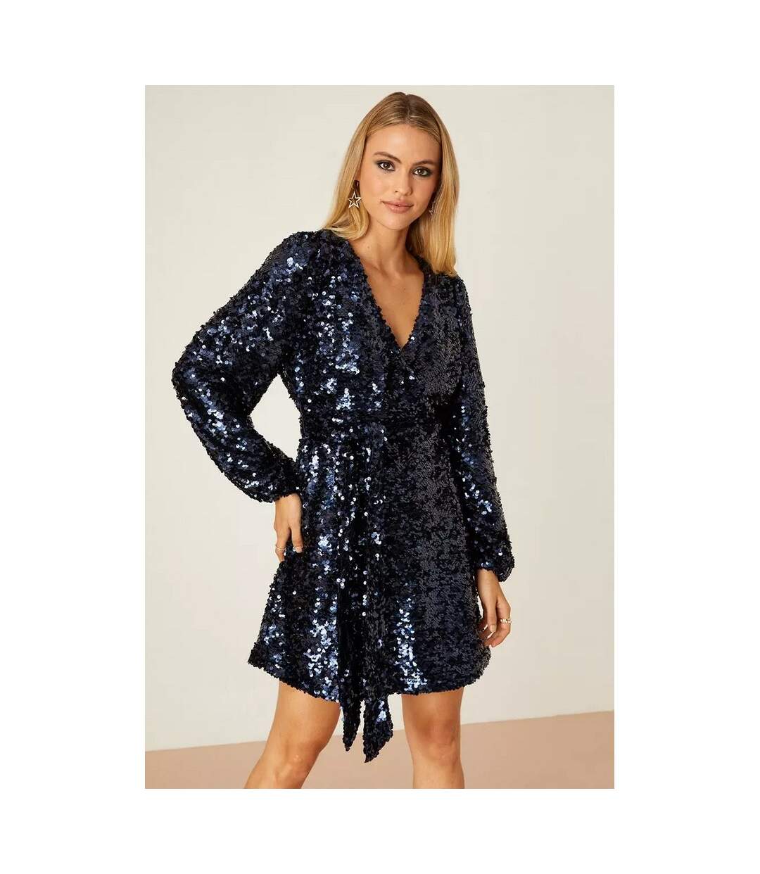 Mini robe femme bleu marine Dorothy Perkins-3