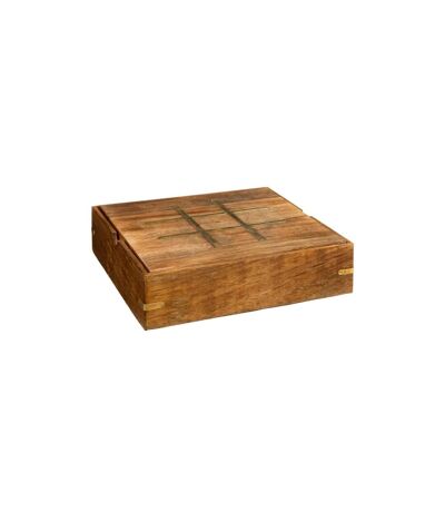 Plateau Muti-Jeux en Bois Déco Ines 23cm Marron