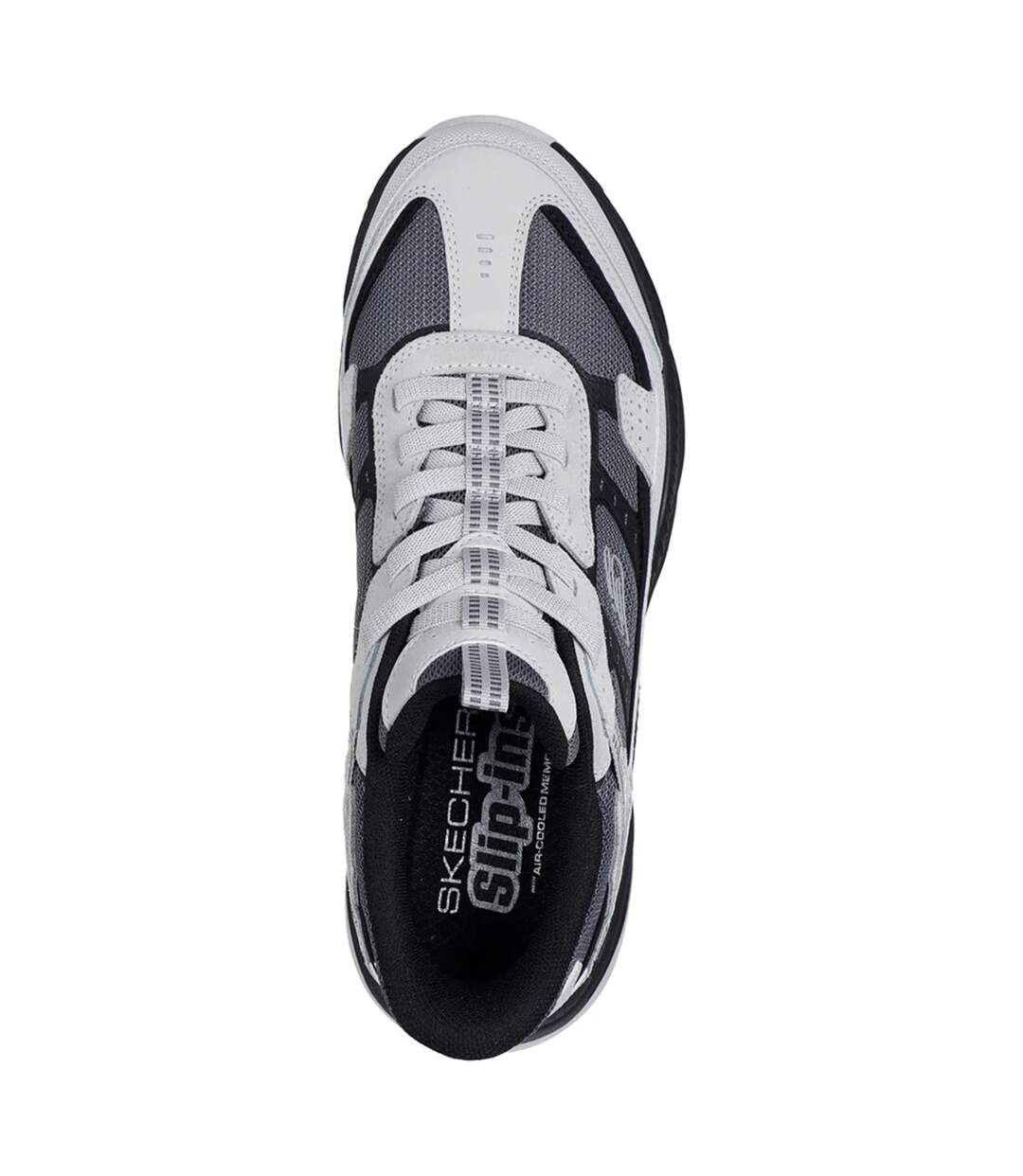 Mens viking at suede hiking shoes grey/black Skechers-4