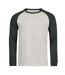 T-shirt Manches Longues Motif/style Balle De Baseball Unlabeled Homme Ciment Vert Foncé Tee Jays-1
