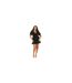 Robe Courte Manches Bouffantes Femme Noir Blanc Brave Soul-1