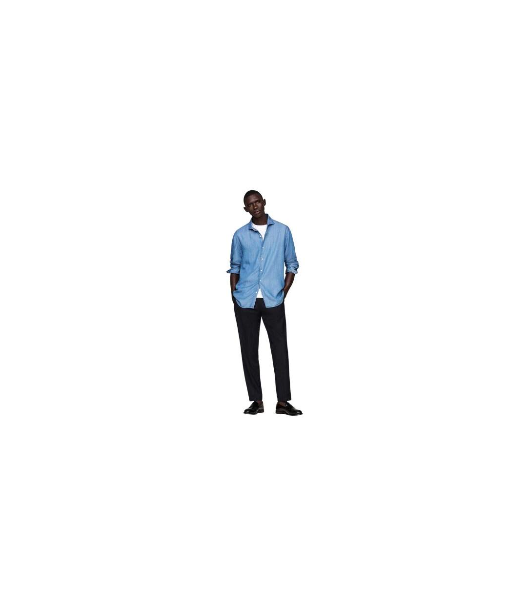 Chemise Manches Longues Homme Bleu Denim Tommy Hilfiger-1