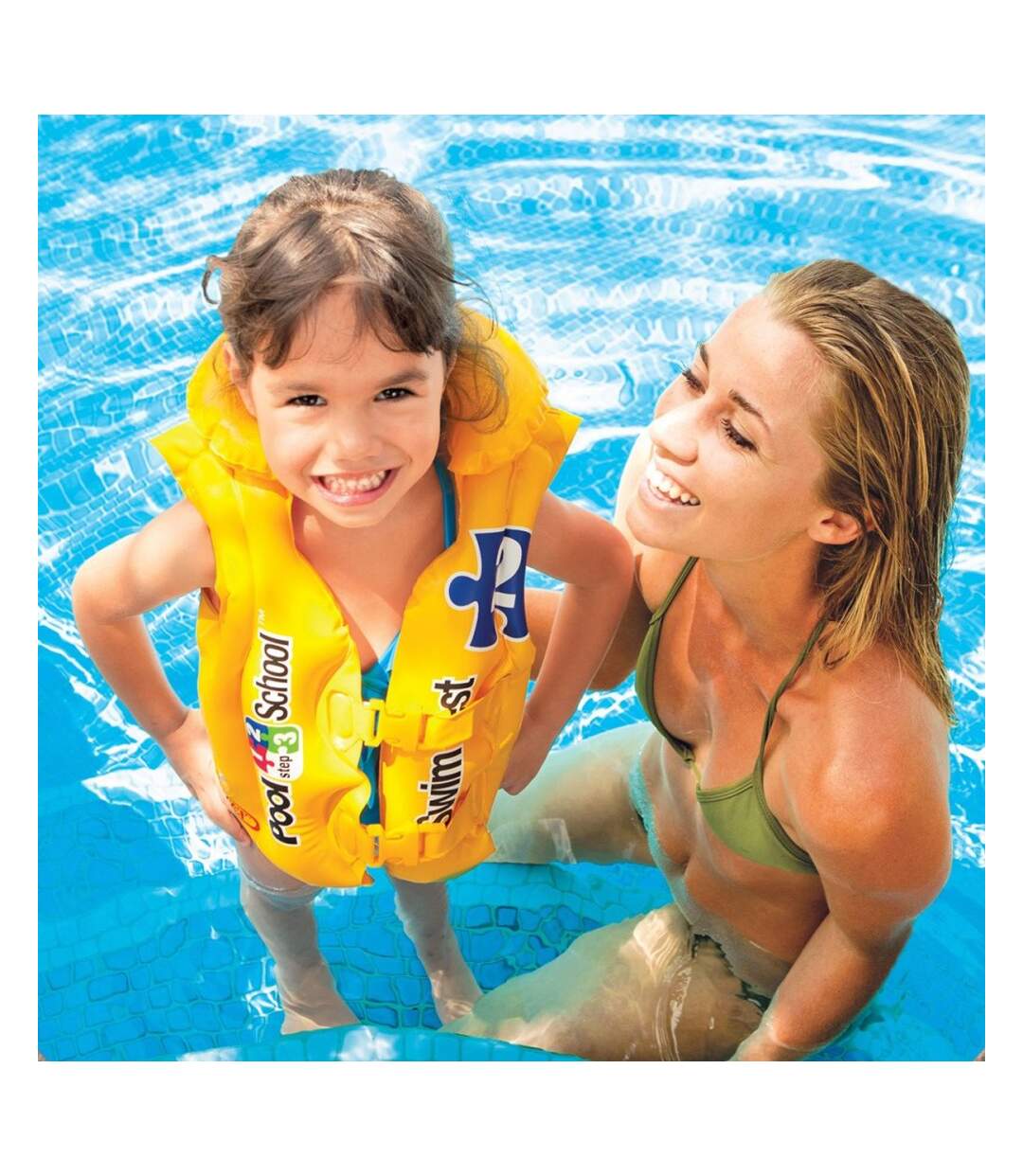 Gilet de natation bébé jaune Intex Pool School-2