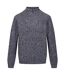 Regatta Mens Kaison Marl Knitted Half Zip Sweater (Navy) - UTRG8414