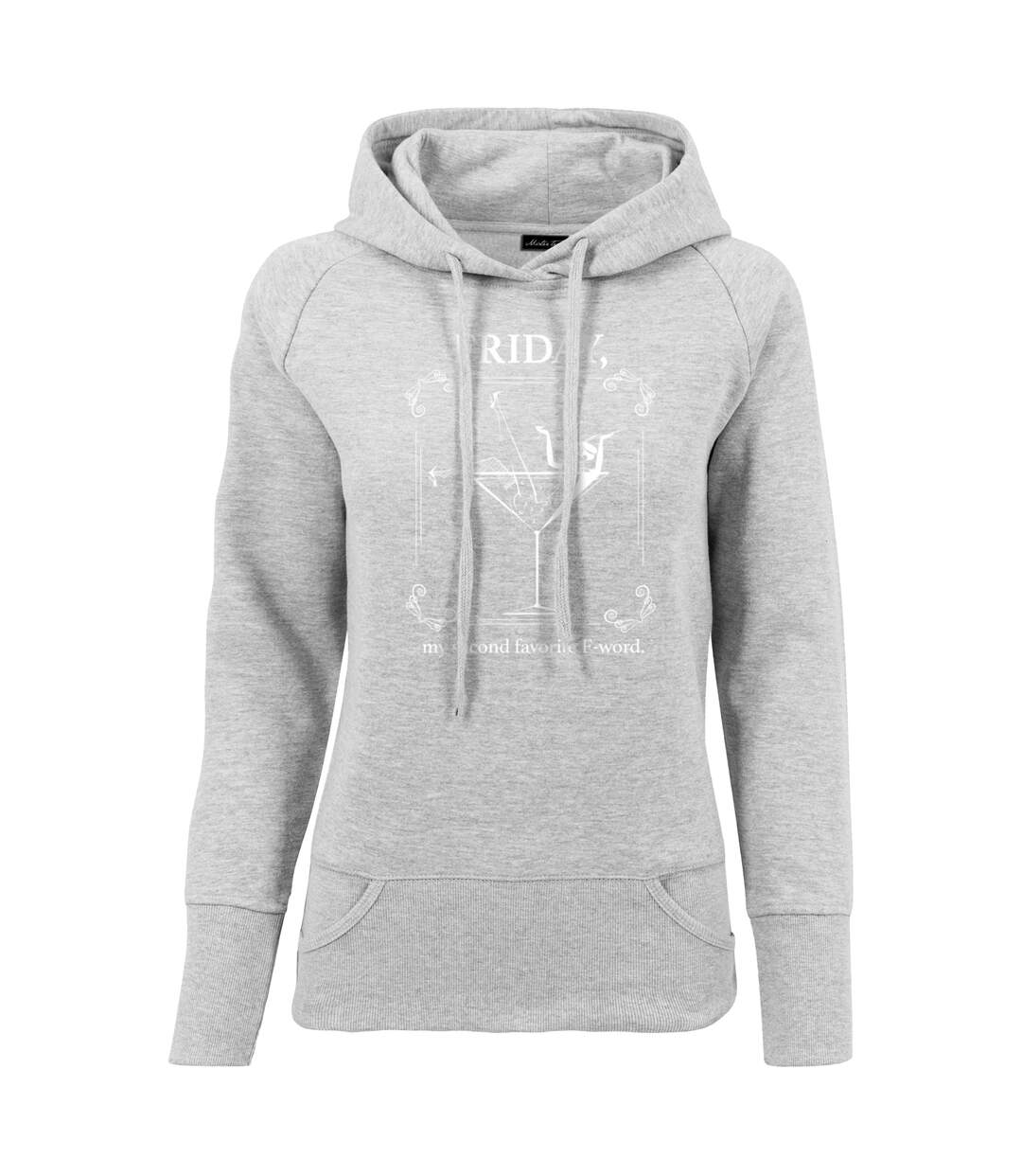 Sweat À Capuche My Second Favorite F-word Femme Gris Mister Tee-1