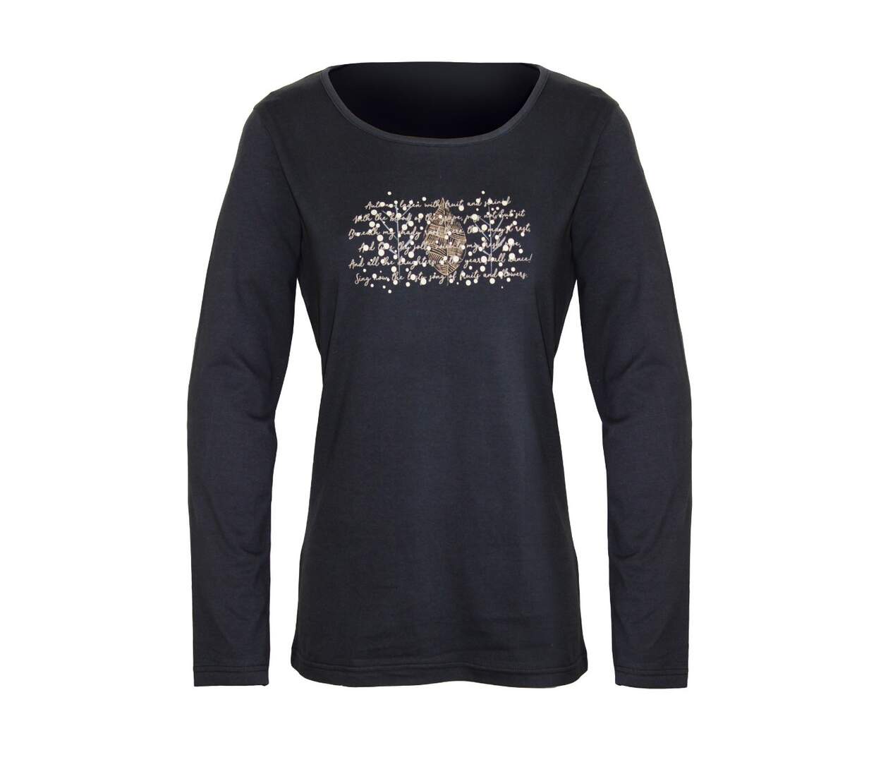 MAYFLOWER NOTICE2 – Tee-shirt manches longues noir sérigraphié pour un style chic et intemporel-5