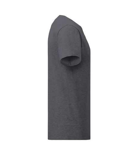 T-shirt Iconic Homme Gris Foncé Chiné Fruit Of The Loom