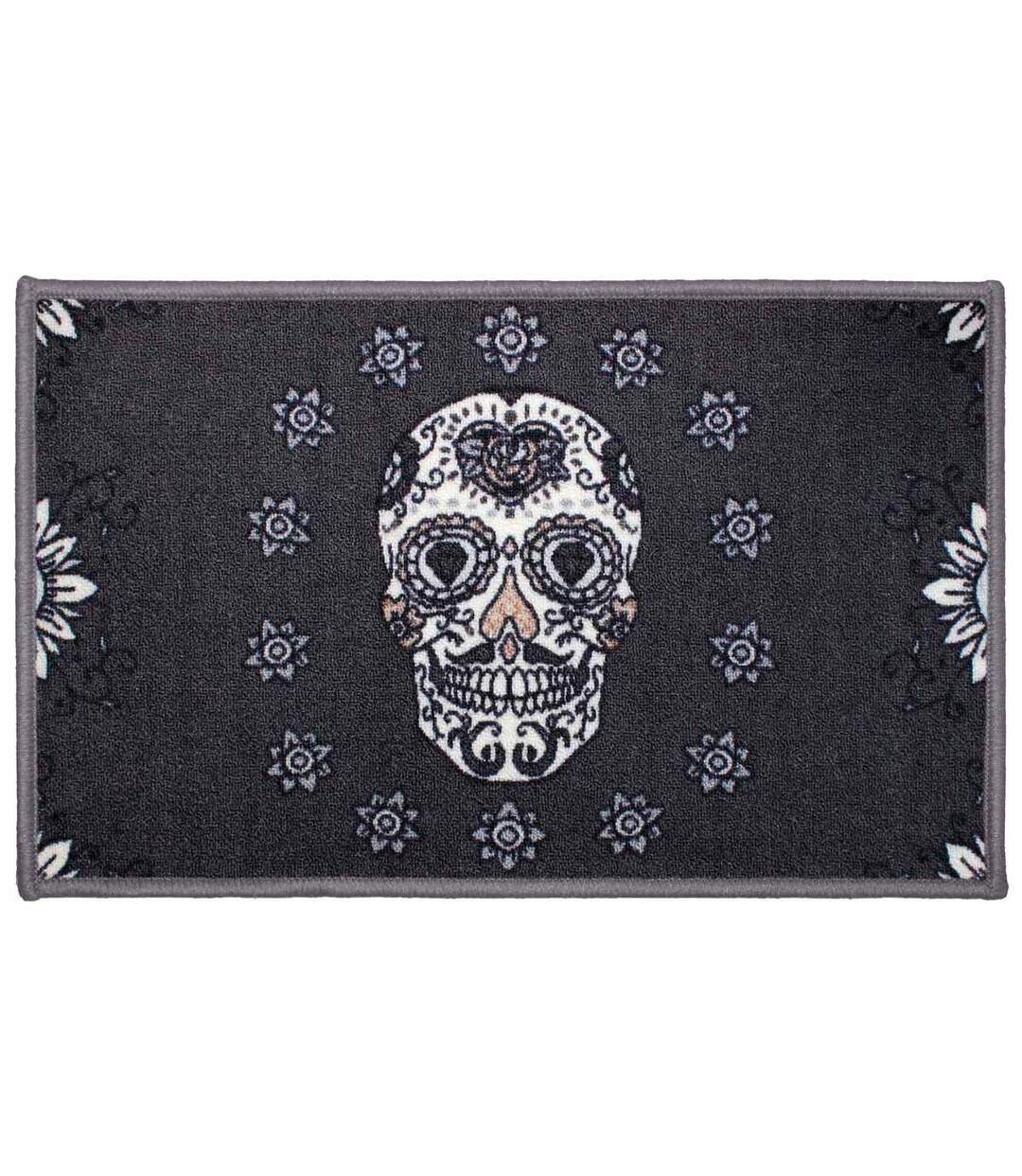 Tapis Déco Imprimé Ernesto 50x80cm Noir-1