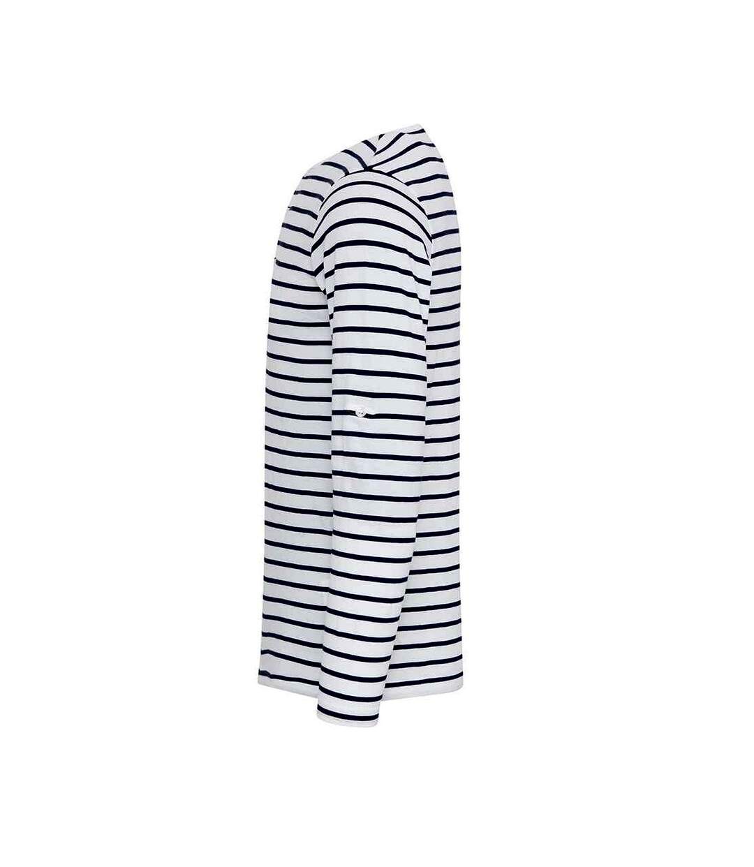 T-shirt long john homme blanc / bleu marine Premier