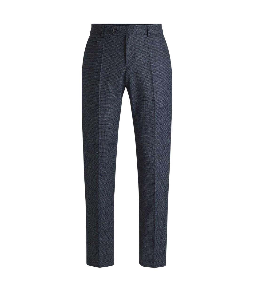 Chino Motif/style Pied-de-poule Homme Bleu Foncé Boss-1