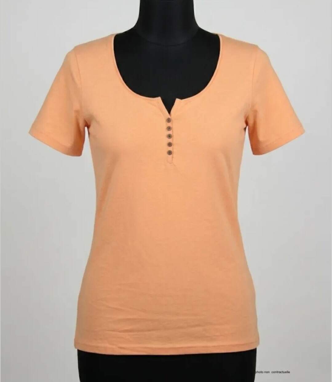 Tee-shirt MAYFLOWER DETROIT1 en coton bio : douceur et style col boutonné orange-3