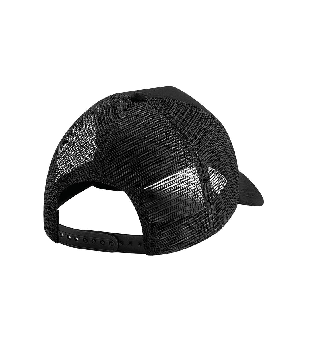 Unisex adult suede snapback trucker cap black Beechfield-2