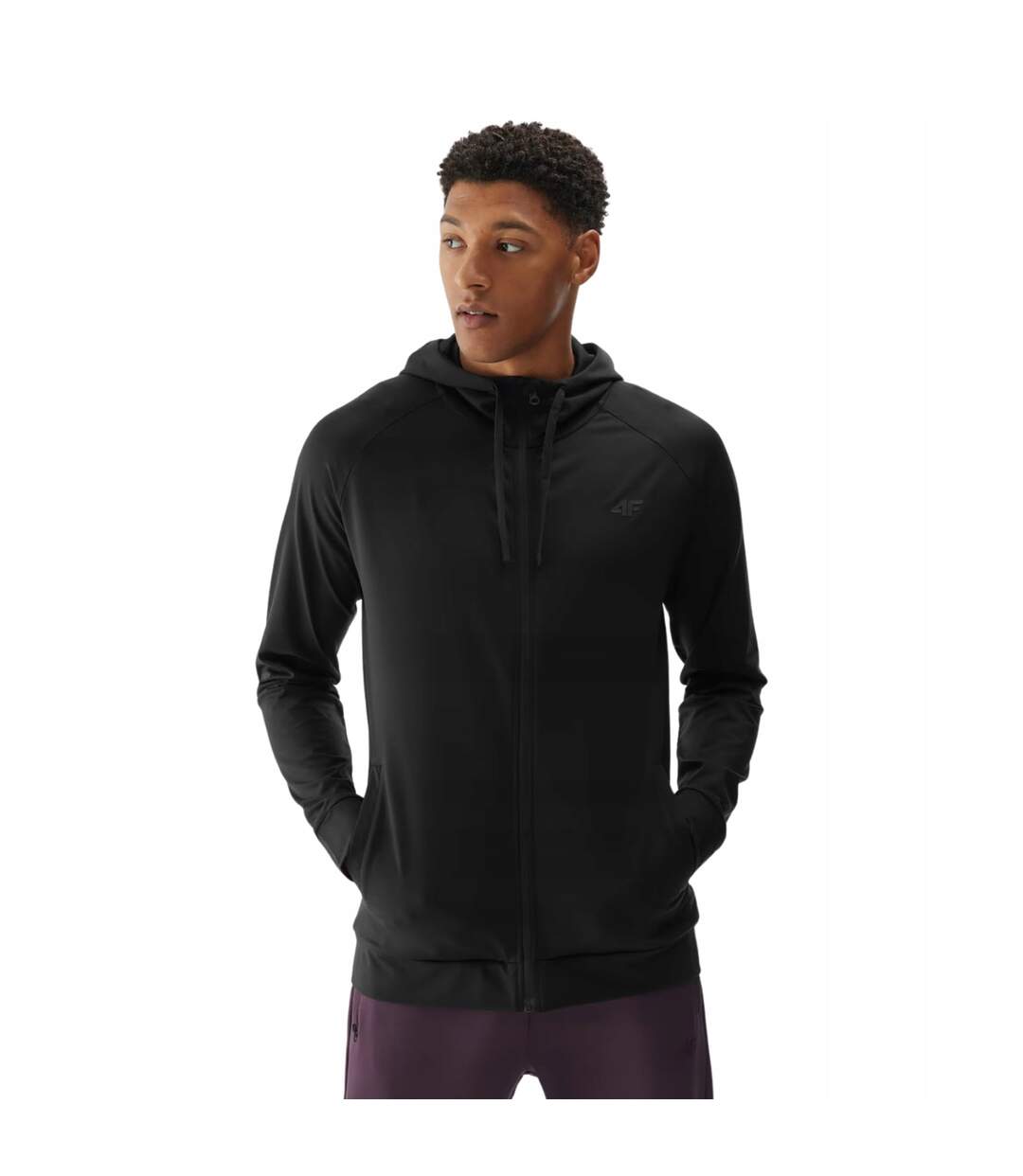 Veste À Capuche Waw24tfswm403 Homme Noir 4F-1