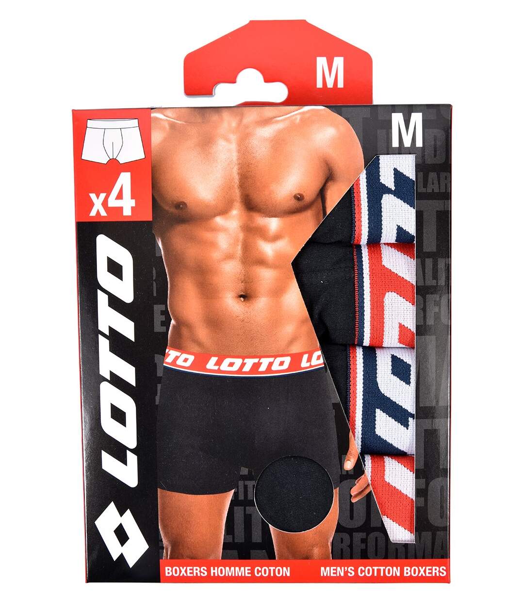 Boxer homme LOTTO Pack de 4 Boxers 0714-3