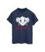 Disney Womens/Ladies The Lion King Simba Face Champion Cotton Boyfriend T-Shirt (Bleu marine) - UTBI29424-1