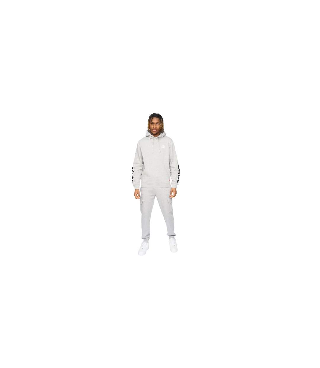 Sweat À Capuche Sleevely Homme Gris Chiné Kings Will Dream-1