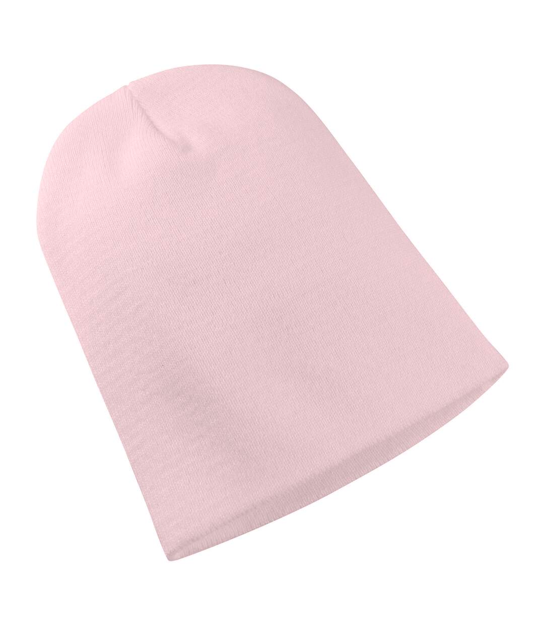 Bonnet épais long adulte unisexe rose clair Yupoong