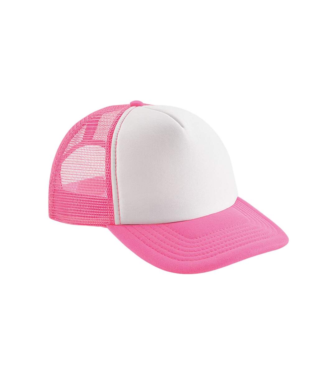 Casquette trucker rose fluo / blanc Beechfield-1