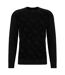 Mens Regular Raglan Long-sleeved Casual Sweater Top Black Boss-2