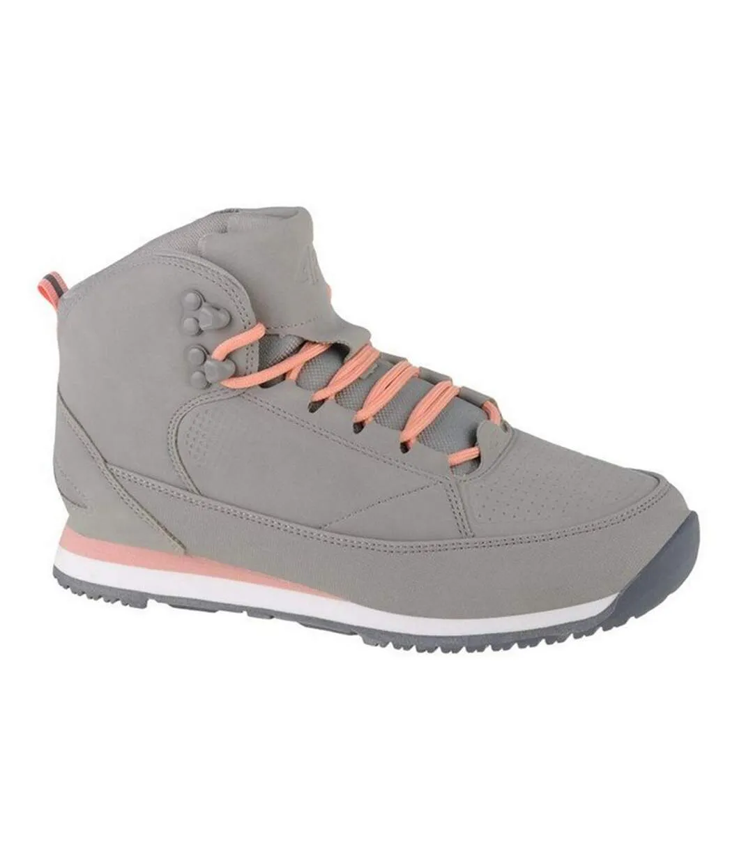 Childrens/kids Synthetic Leather High Cut Winter Boots Grey 4F-1