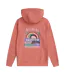 Womens/ladies Maya Abersoch Hoodie Pink Animal-2