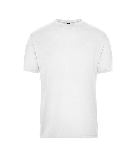 T-shirt Bio Workwear Homme Blanc James And Nicholson