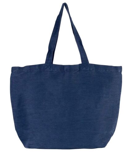 sac en toile fourre tout avec doublure intérieure - KI0231 - bleu marine délavé