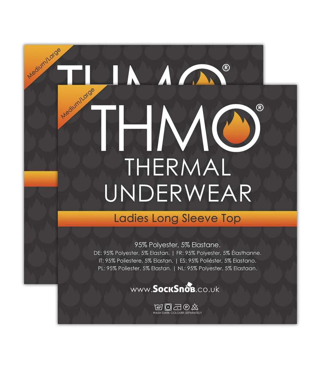 2 Pack Ladies Long Sleeved Thermal Top for Winter-2